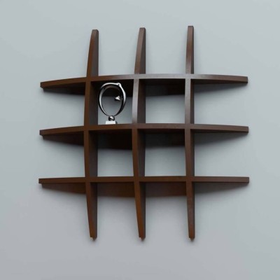 OnlineCraft wooden wall decor Wooden Wall Shelf(Number of Shelves - 12, Brown)