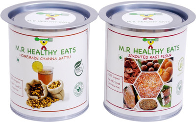 

M.R Healthy Eats Combo Pack of Organic chana Sattu and Organic Sprouted Ragi (Pack of 2 500g each) 1000 g(Pack of 2)