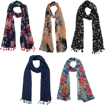 Letz Dezine Printed Chiffon Women Scarf
