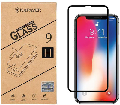 Kapaver Edge To Edge Tempered Glass for Apple iPhone X(Pack of 1)