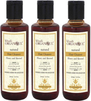 

KHADI ORGANIQUE HONEY & ALMOND HAIR CLEANSER (SHAMPOO) 630 ML PACK OF 3(630 ml)