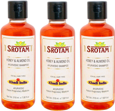 Srotam Honey & Almond Oil Shampoo ( Set of 3 Bottle)(630 ml)
