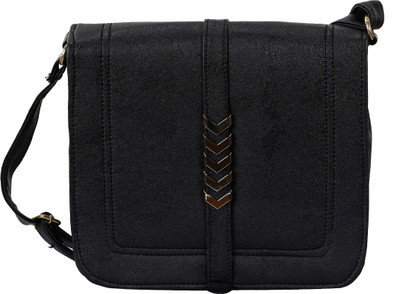 

Sweet Heart Women Casual Black PU Sling Bag