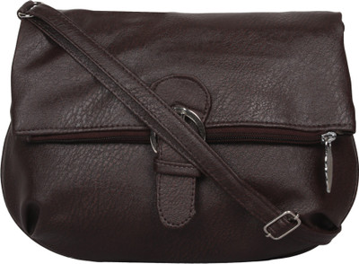 Capreo Women Casual Black PU Sling Bag