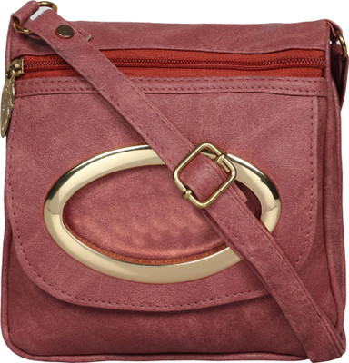 

Capreo Women Casual Pink PU Sling Bag