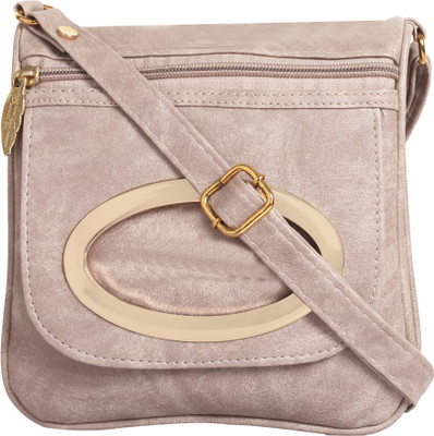 

Capreo Women Casual Beige PU Sling Bag