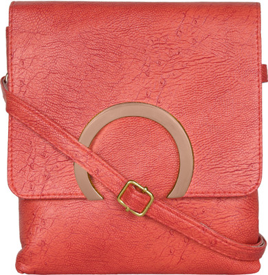 

Capreo Women Casual Red PU Sling Bag