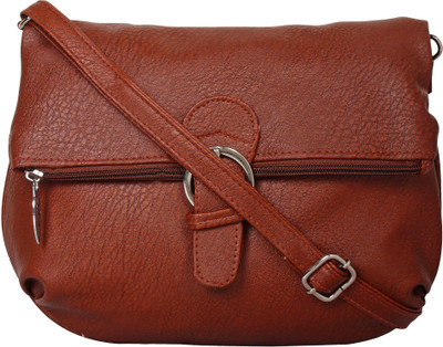 

Capreo Women Casual Brown PU Sling Bag