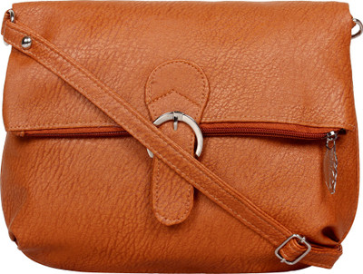 

Capreo Women Casual Brown PU Sling Bag