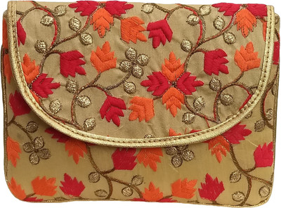 

Filora Women Casual Beige Silk Sling Bag