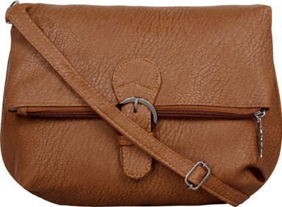 

Capreo Women Casual Brown PU Sling Bag