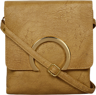 

Capreo Women Casual Tan PU Sling Bag
