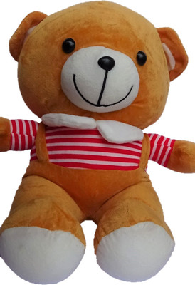 

Aarika Soft toy Teddy Bear - 45cm (Brown with Red Strip T-Shirt) - 45 cm(Multicolor)
