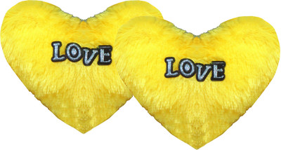 

Stylewell Set of 2 Yellow Color Heart Shape Love Soft Tickle Cushion Valentine Birthday Gift - 25 cm(Yellow)
