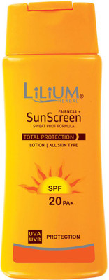 Lilium Herbal Sun Screen Body Lotion - SPF 20 PA+(100 ml)