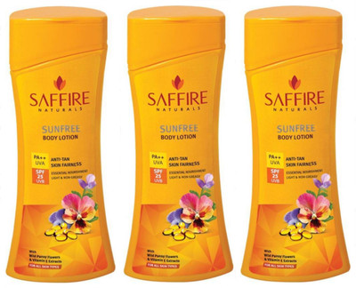 

Saffire Sunfree Body Lotion - SPF 25 PA++ (900 ml) - SPF 25 PA+(900 g)