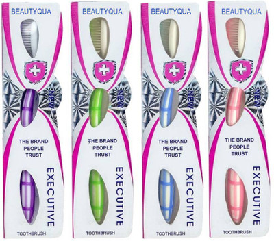 

BeautyQua Sensitive Toothbrush set of 4 Medium Toothbrush(Pack of 4)