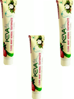 

KEVA Clove Mint Herbal Toothpaste Tightens gums and Fight germs sensitivity pack of 3 Toothpaste(300 g)