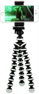 

BJORK Best buy new arrival fully flexible Portable & Foldable Camera & Mobile Tripod U7 with Mobile Clip Holder Bracket Fully Flexible Mount Cum Tripod Stand with Three-Dimensional Head & Quick Release Plate Gorilla Tripod 10" - DSLR , Smartphone & Action