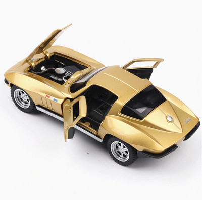 

Emob Golden 1:32 Die Cast Metal Chevrolet Corvette Pull Back Car Toy with Light and Sound Effects(Multicolor)