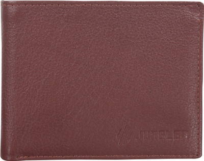 Jungler Men Formal Brown Genuine Leather Wallet(3 Card Slots)