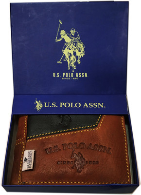 

U S PoIo Men Brown Genuine Leather Wallet(5 Card Slots)