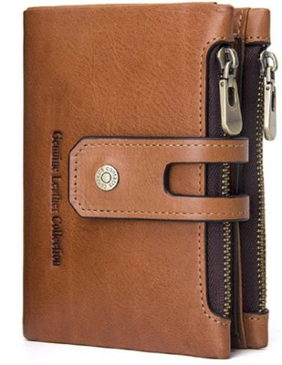 

BABORRY Men Brown Genuine Leather Wallet(11 Card Slots)
