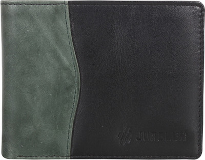 

Jungler Men Multicolor Genuine Leather Wallet(8 Card Slots), Black & grey