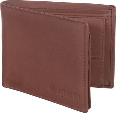 

Jungler Men Brown Genuine Leather Wallet(8 Card Slots)