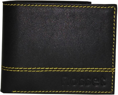 

Rosset Men Casual Black Genuine Leather Wallet(8 Card Slots)