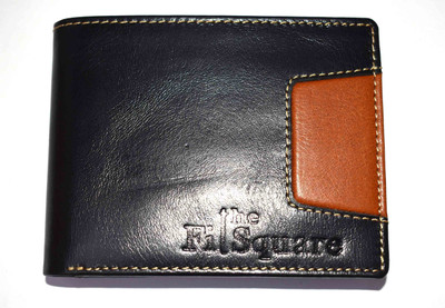 

theFitSquare Men Black Genuine Leather Wallet(9 Card Slots)