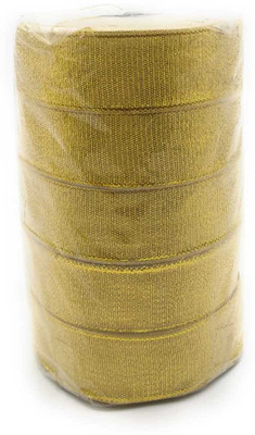 

Satyam Kraft Pack of 5 Craft Tissue Ribbon for Craft, School Project, Craft Material, 25 meter ribbon, Gift Wrapping, Scrap Book Christmas (Golden, 1 INCH)