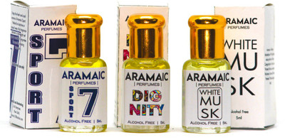 

Aramaic COMBO PACK | PACK OF 3 |PREMIUM ATTAR | SPORT | DIGNITY | WHITE MUSK | 5 ML | ALCOHOL FREE Floral Attar(Floral)