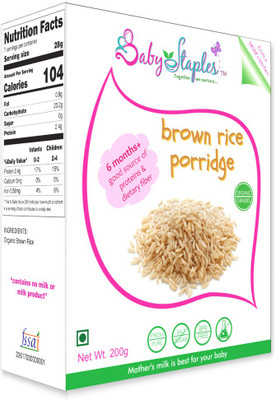 

BabyStaples Organic Brown Rice Porridge Cereal(200 g, 6)