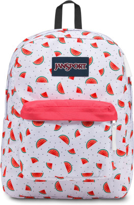 

JanSport Superbreak 25 L Backpack(White), Watermelon rain