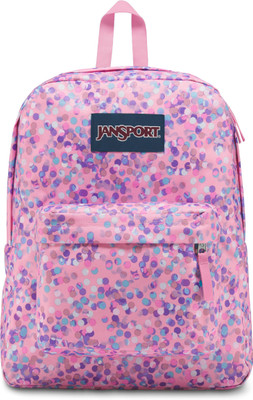 

JanSport Superbreak 25 L Backpack(Pink), Pink sparkle dot