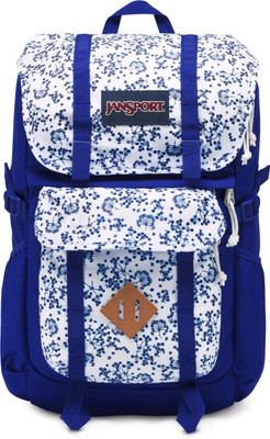 

JanSport Javelina 25 L Laptop Backpack(Blue), White field floral