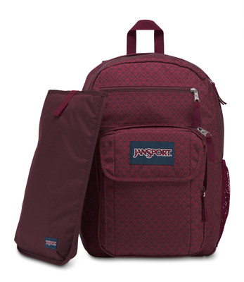 

JanSport Digital Student 38 L Laptop Backpack(Maroon), Geo block print