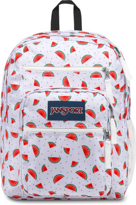 

JanSport Big Student 34 L Backpack(White), Watermelon rain