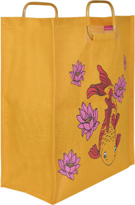 

Jute Cottage Fish Shopping Bag | 19 in x 17 in x 8 in Waterproof Multipurpose Bag(Yellow, 5 L)