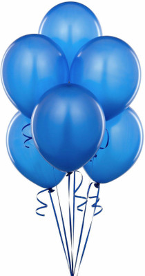 

Tiank Innovation Solid 10 inch Blue Metallic balloon for Decoration Balloon(Blue, Pack of 100)