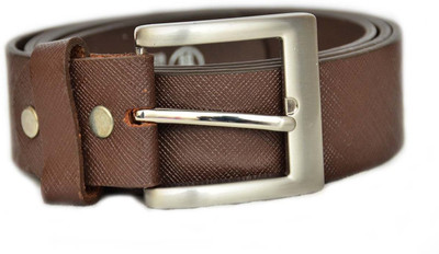 

rza Men Casual Brown Artificial Leather Belt
