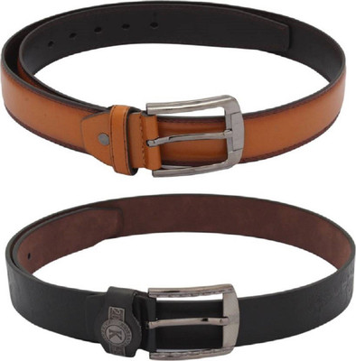 

V OLL Men Casual Tan Artificial Leather Belt, Brown