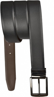 

AFFA Men Formal Black Genuine Leather Reversible Belt