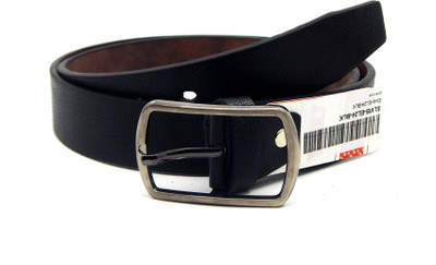 

ELS Men Formal Black Artificial Leather Belt