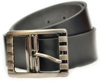 

RZA Men Casual Black Artificial Leather Belt, Black plain