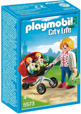 

Playmobil Mother with Twin Stroller(Multicolor)