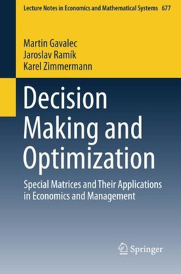 Decision Making and Optimization(English, Paperback, Gavalec Martin)