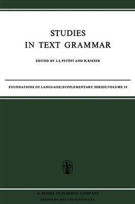 Studies in Text Grammar(English, Paperback, unknown)