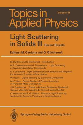 Light Scattering in Solids III(English, Paperback, unknown)
